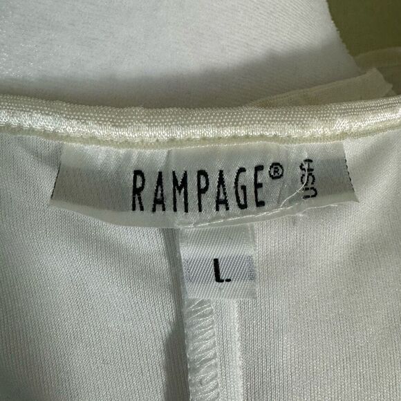 Vintage Rampage Womens L Embroidered Lace Sleeveless Fitted Maxi Dress White 90s - Picture 6 of 7